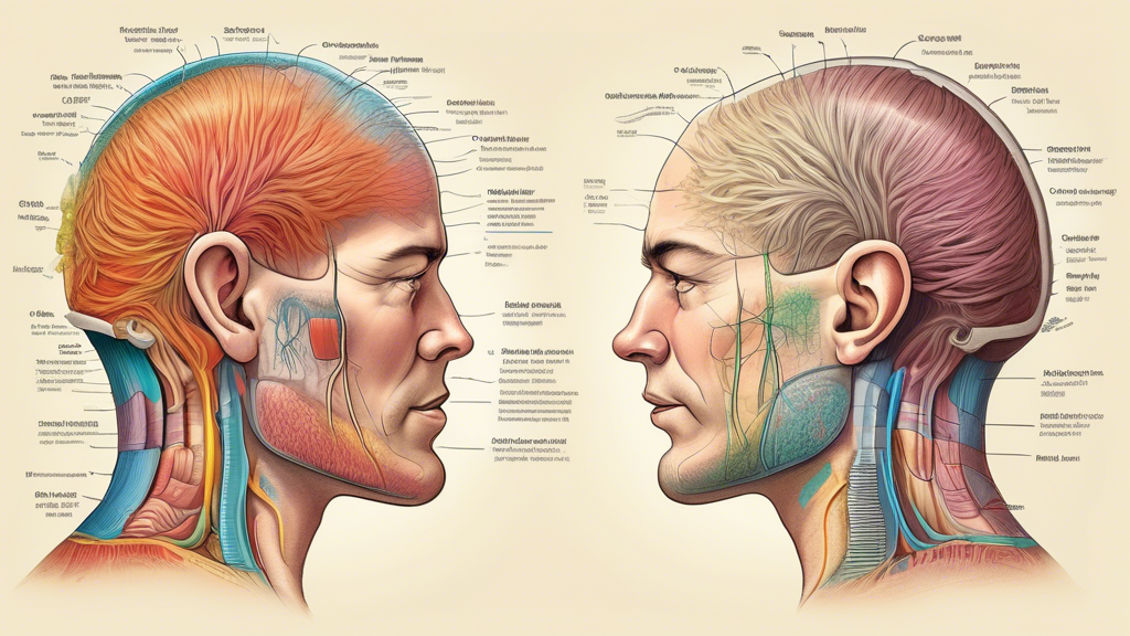 An illustrated cross-section of a human head wearing a wig cap, showing the effects on hair and scalp health, set in a detailed, educational style with annotations.